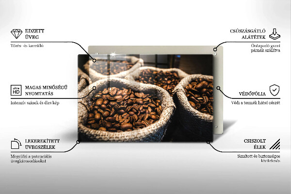 Chopping board glass Coffee grain bags