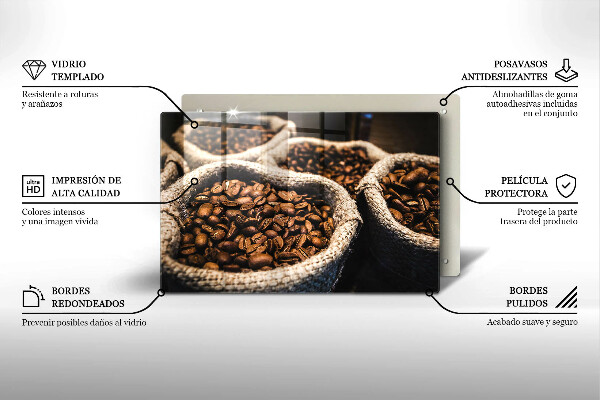 Chopping board glass Coffee grain bags