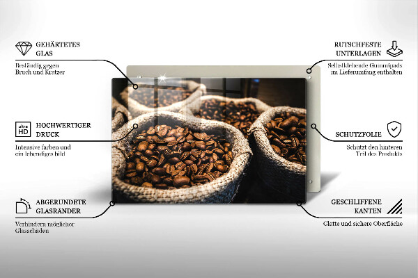 Chopping board glass Coffee grain bags