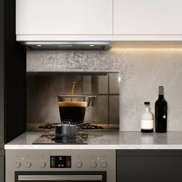 Chopping board glass Glass and coffee beans