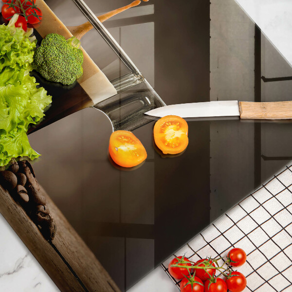 Chopping board glass Glass and coffee beans