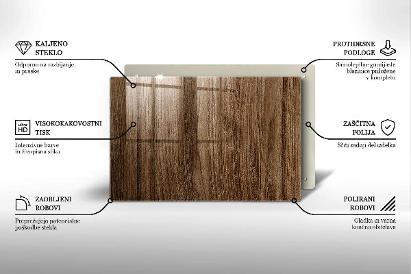 Chopping board glass Wood texture
