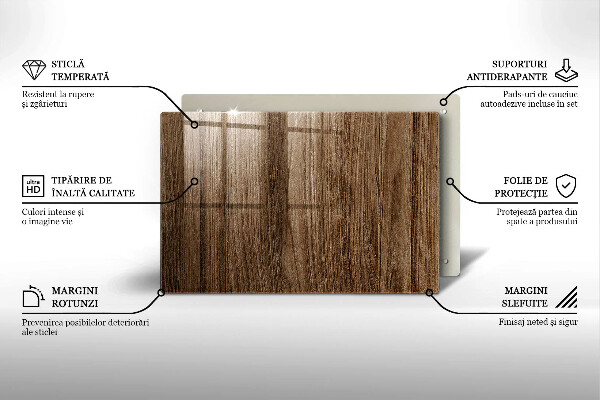 Chopping board glass Wood texture