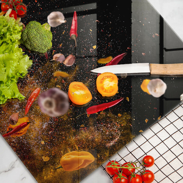 Chopping board glass Hot spices