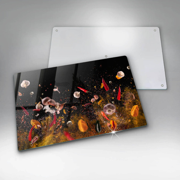 Chopping board glass Hot spices