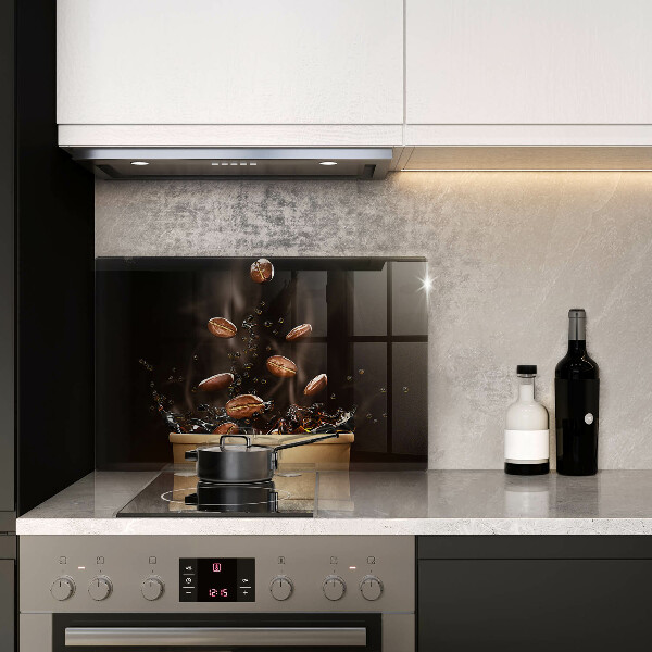 Chopping board glass Hot coffee beans