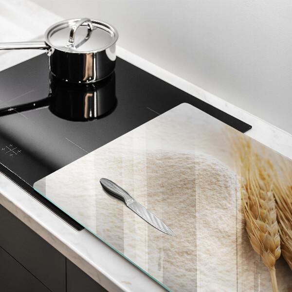 Chopping board glass Flour and cereals