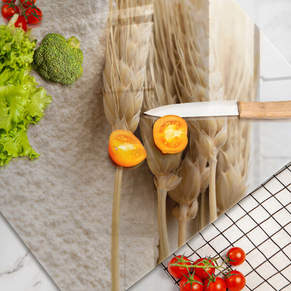 Chopping board glass Flour and cereals