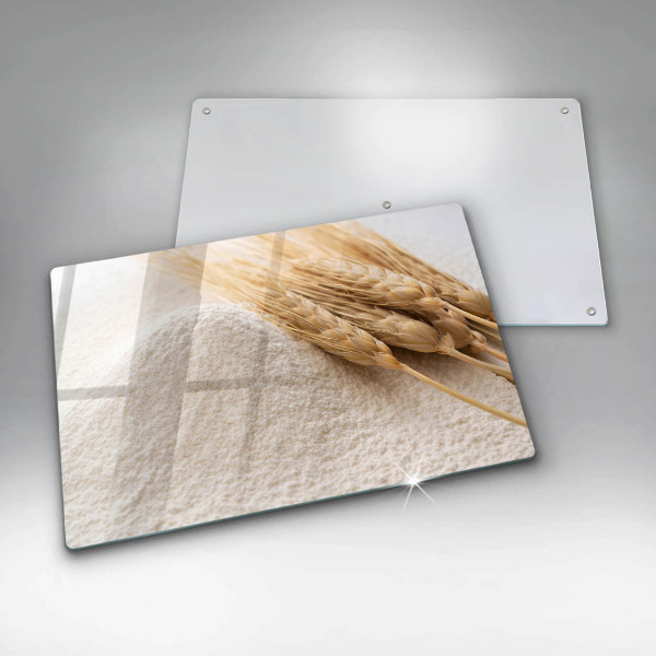 Chopping board glass Flour and cereals