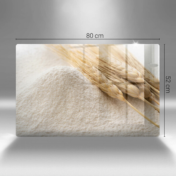 Chopping board glass Flour and cereals