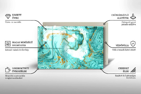Cutting board Blue abstraction