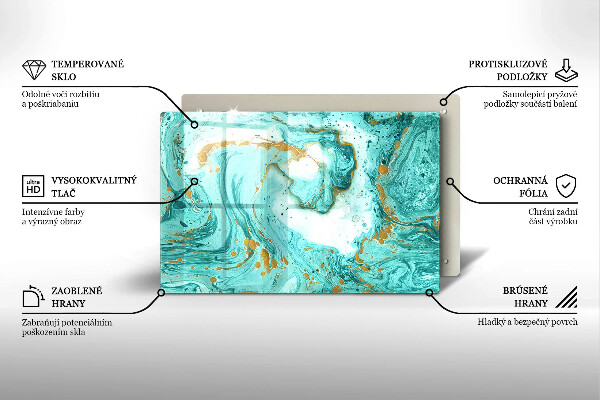 Cutting board Blue abstraction