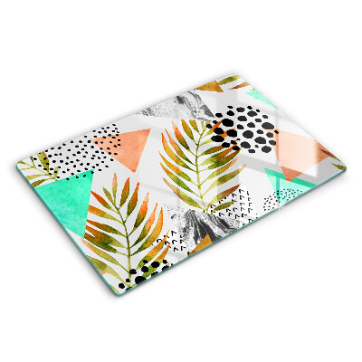 Worktop saver Boho leaves pattern