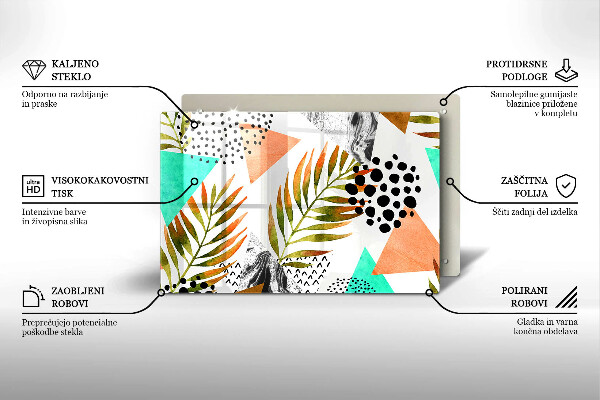 Worktop saver Boho leaves pattern