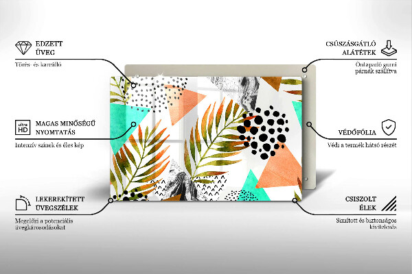 Worktop saver Boho leaves pattern