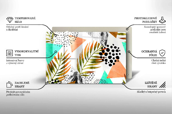 Worktop saver Boho leaves pattern