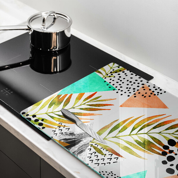 Worktop saver Boho leaves pattern