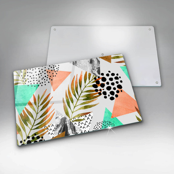 Worktop saver Boho leaves pattern