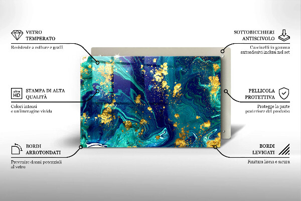 Worktop saver Abstraction with gold