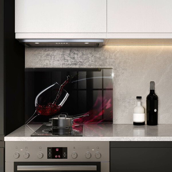 Cutting board Red wine glass