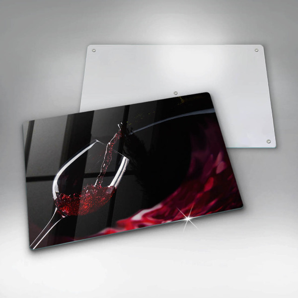 Cutting board Red wine glass