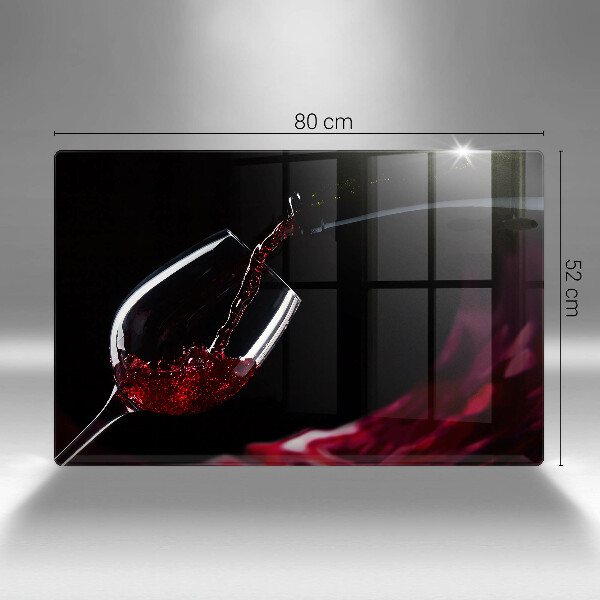 Cutting board Red wine glass