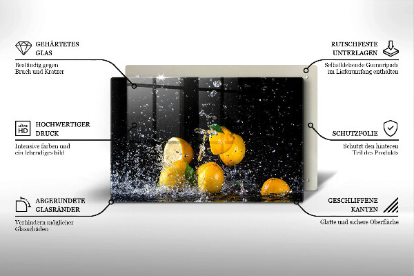 Cutting board Juicy lemon fruit
