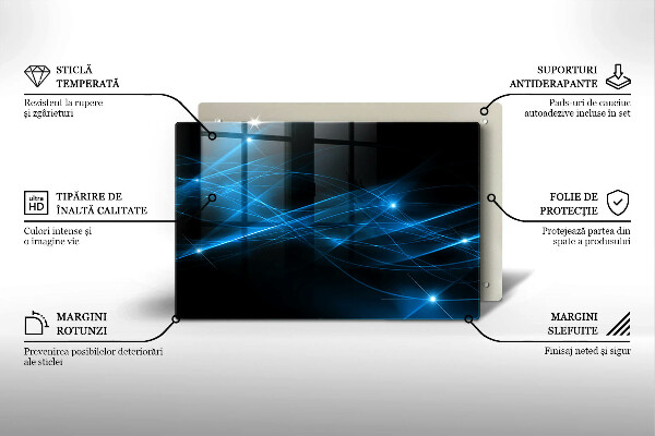 Worktop saver Blue smoke abstraction