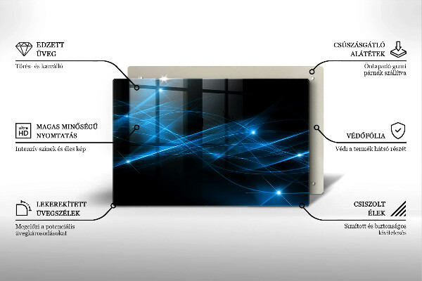 Worktop saver Blue smoke abstraction