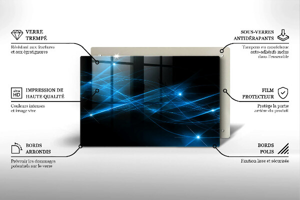 Worktop saver Blue smoke abstraction