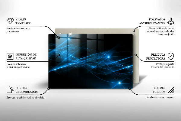 Worktop saver Blue smoke abstraction