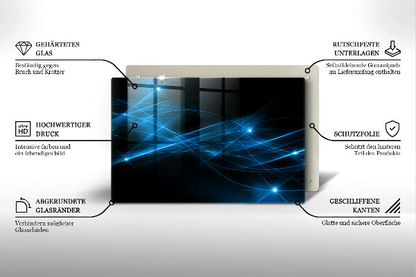 Worktop saver Blue smoke abstraction