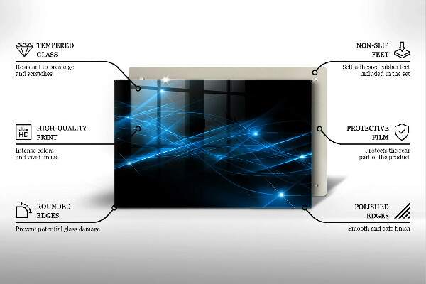 Worktop saver Blue smoke abstraction