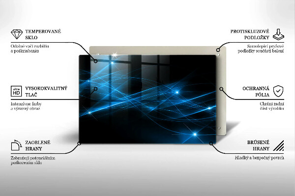 Worktop saver Blue smoke abstraction