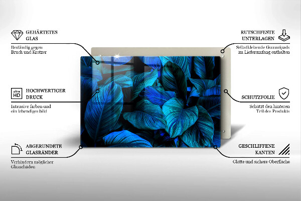 Worktop saver Jungle vegetation leaves