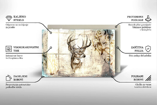 Cutting board Illustration deer animal
