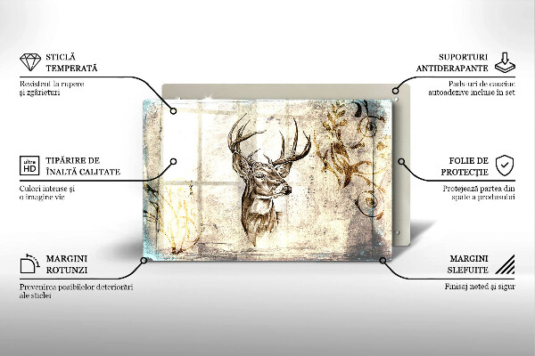 Cutting board Illustration deer animal