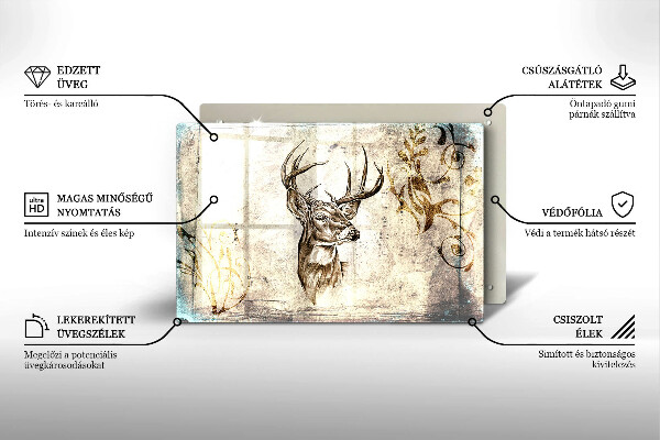 Cutting board Illustration deer animal