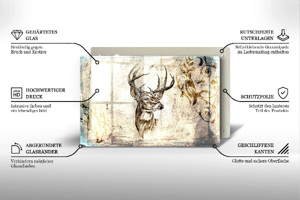 Cutting board Illustration deer animal