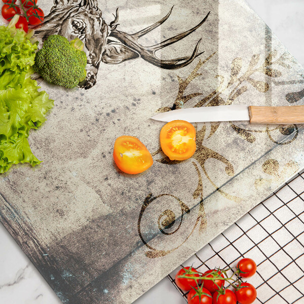 Cutting board Illustration deer animal
