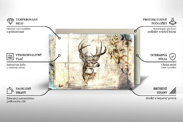 Cutting board Illustration deer animal