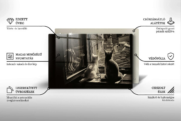 Worktop saver Cats city and window