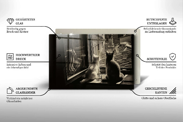 Worktop saver Cats city and window