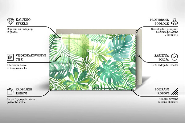 Worktop saver Boho watercolors leaves