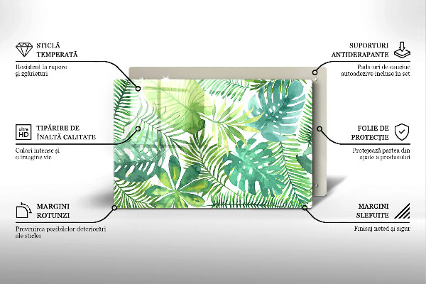 Worktop saver Boho watercolors leaves