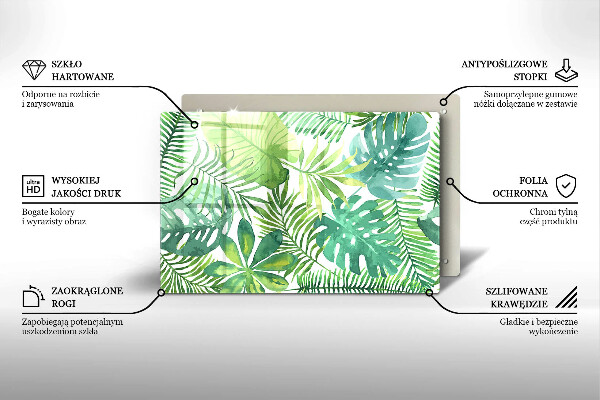 Worktop saver Boho watercolors leaves