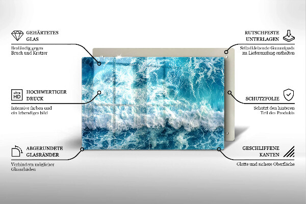 Worktop saver Water sea waves