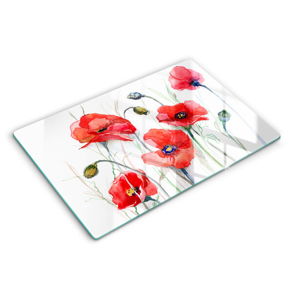Cutting board Red flowers