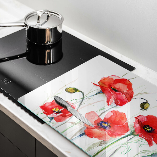 Cutting board Red flowers