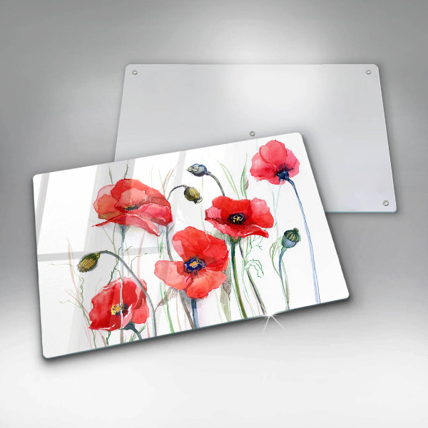Cutting board Red flowers
